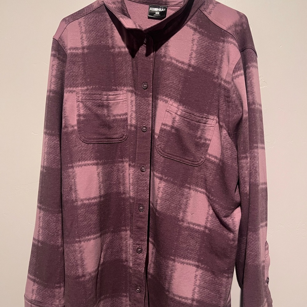 32 Degrees Women's Plaid Cardigan - Purple